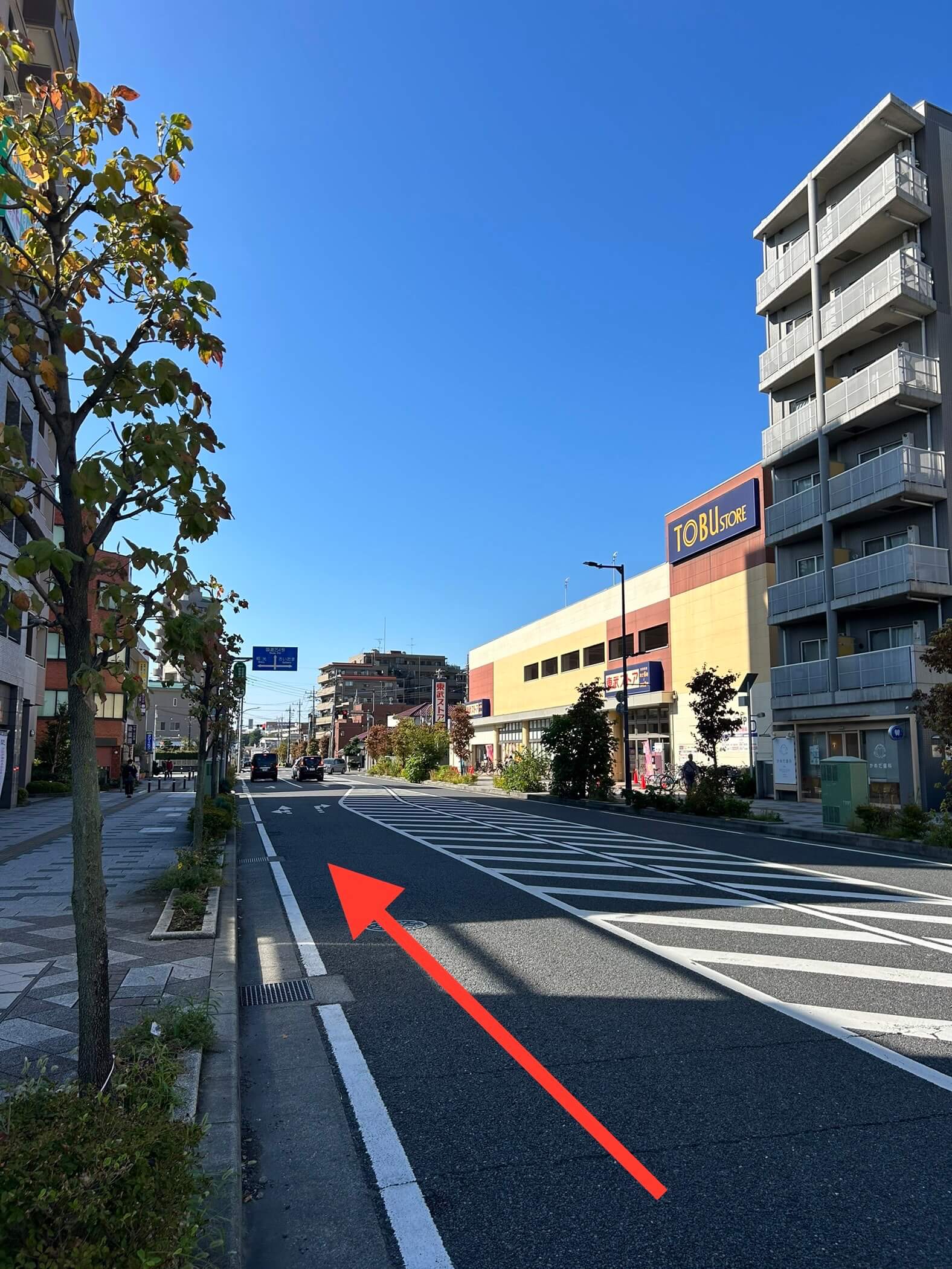 朝霞駅方面からの道順