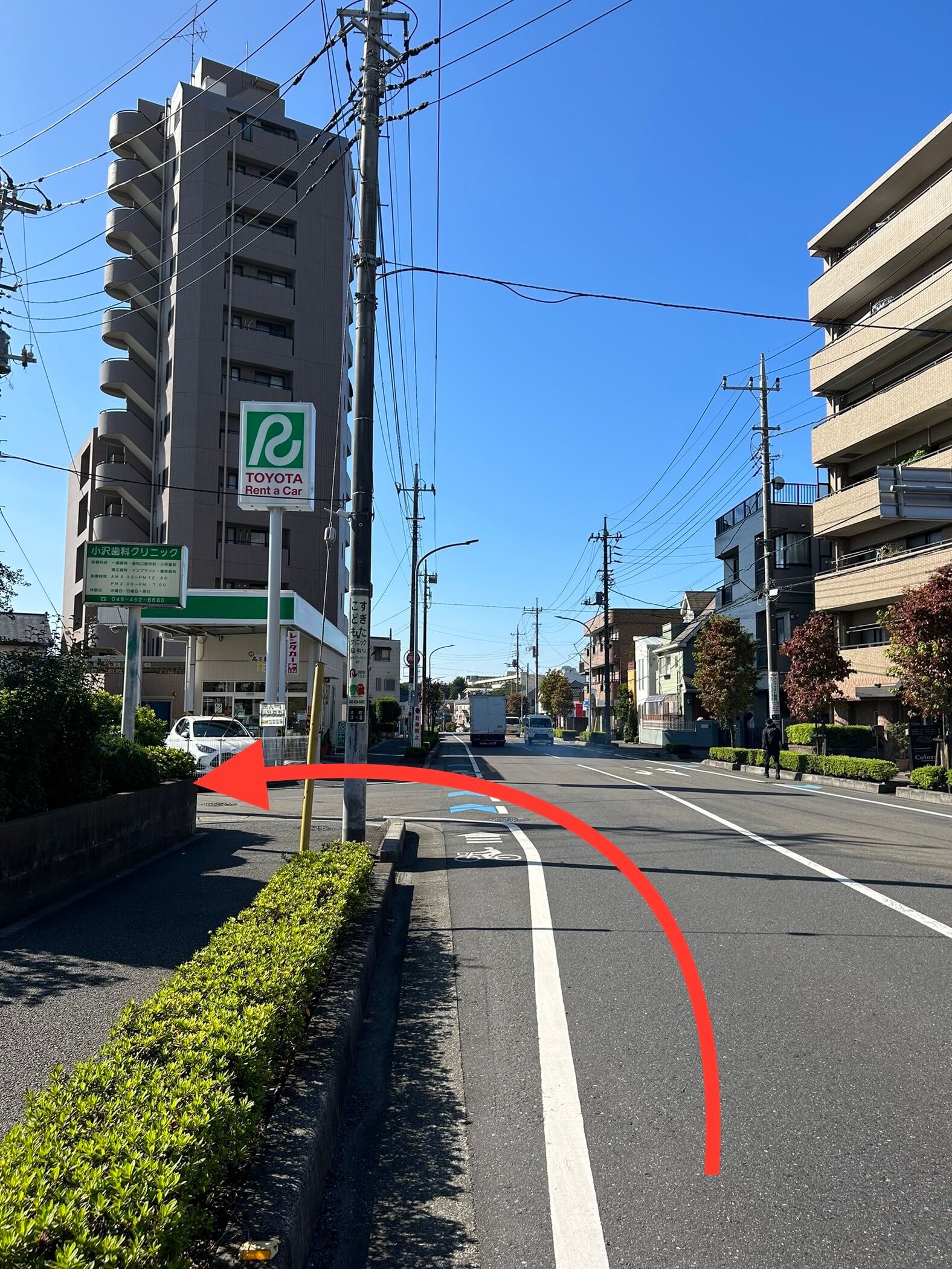 朝霞駅方面からの道順